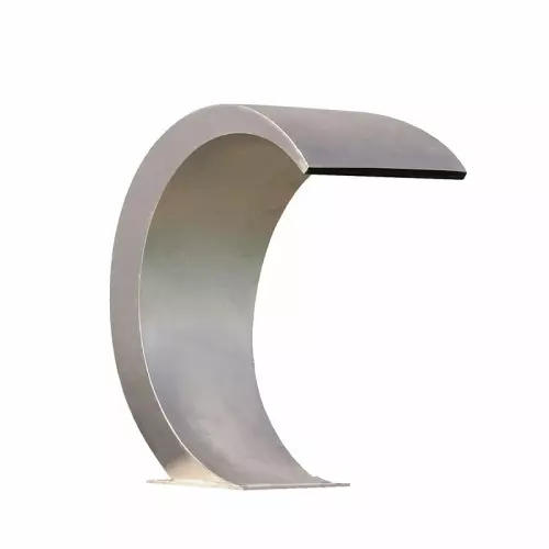 Cascata MAMBA mezzaluna per piscina : INOX 316L senza illuminazione - 30x32xh54 cm