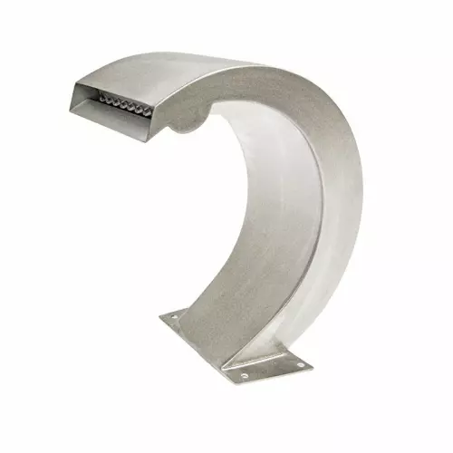 Cascata MAMBA mezzaluna per piscina : INOX 316L con LED bianco - 27,5x13,5xh24 cm