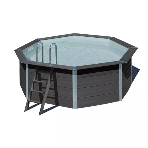 Piscina in legno composito WPC WOOD Connect Ø 4,10 x h 1,24 m