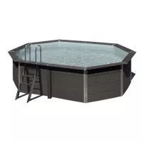 Piscina in legno composito WPC WOOD 5,24 x 3,86 x h 1,24 m