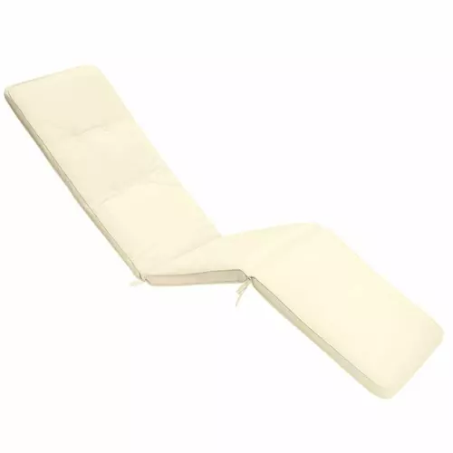 Cuscino da esterno per deckchair, 184x48 cm con bordino : Colore ECRU con bordino ecru