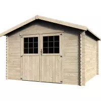 Casetta da giardino in legno SIGNE 3,45 x 3,42 x h 2,40 m