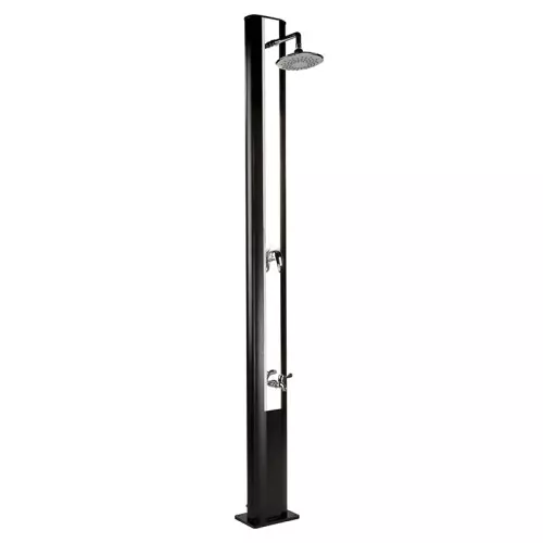 Doccia solare per giardino DE LUXE 35 LITRI in alluminio, con lavapiedi