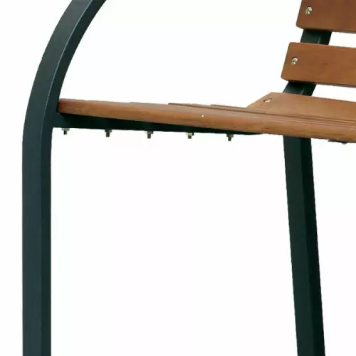 Panchina da giardino PARCO in acciaio e legno