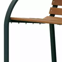 Panchina da giardino PARCO in acciaio e legno