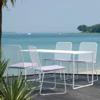 Set da giardino PACIFIC in rete stirata d'acciaio, 4 posti