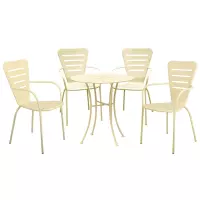 Set bistrot da esterno in acciaio GINEVRA, 4 posti