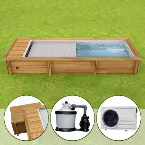 Piscina in legno NaturalWood URBAN - 6,02 x 2,50 x h 1,33 m - Kit PLUS