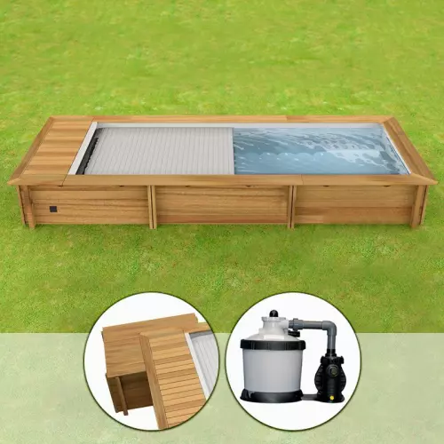 Piscina in legno NaturalWood URBAN - 6,02 x 2,50 x h 1,33 m - Kit PRO