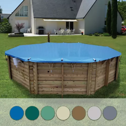 Copertura di Sicurezza a barre Polartex® SAFETY WOOD per piscina fuori terra