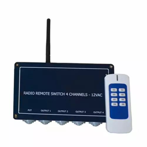 Scatola di comando radio 4 canali - fino a 12 proiettori