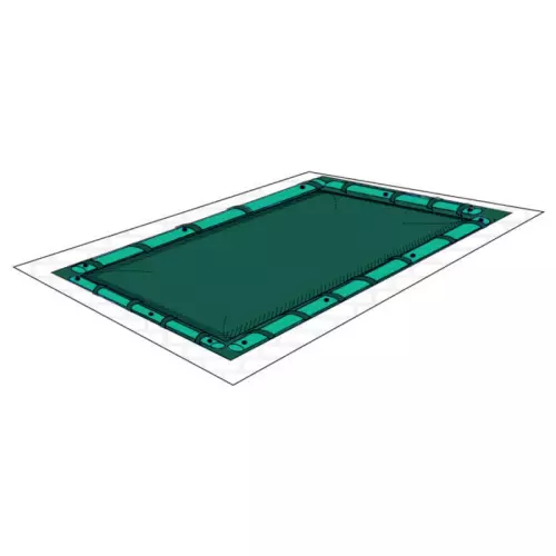 Copertura Invernale per piscina Polartex® CLASSIC 400 gr/m² in PVC con bretelle porta salsicciotti