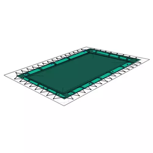 Copertura Invernale per piscina Polartex® CLASSIC COMBI 400 gr/m² in PVC occhielli e porta salsicciotti