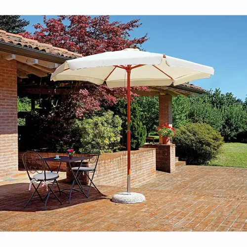 Ombrellone rotondo MADRID Ø 2,85 m in legno, con doppia carrucola