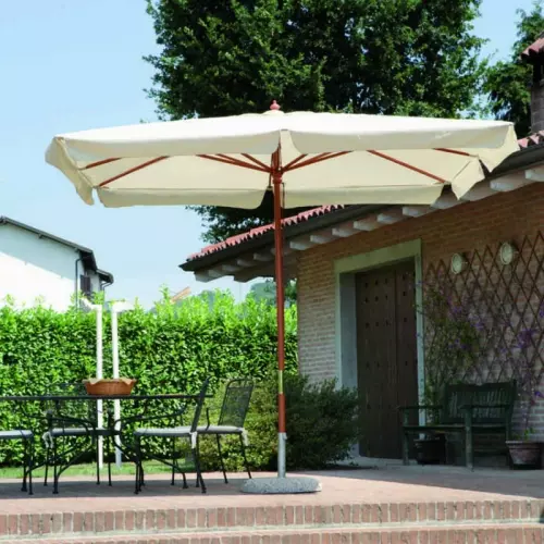Ombrellone rettangolare MADRID 3x2 m in legno, con doppia carrucola