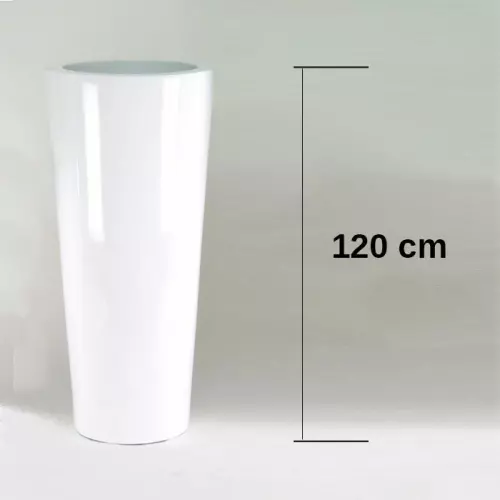 Vaso AFRODITE laccato lucido : Colore Bianco - H. 120 cm