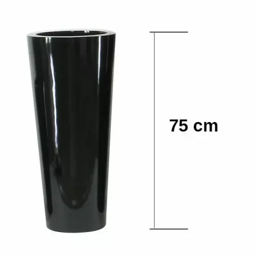 Vaso AFRODITE laccato lucido : Colore Nero - H. 75 cm
