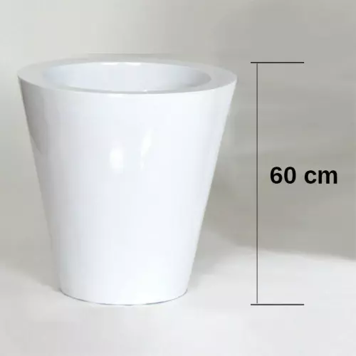 Vaso PRINCE Laccato lucido : Colore Bianco - H. 60 cm