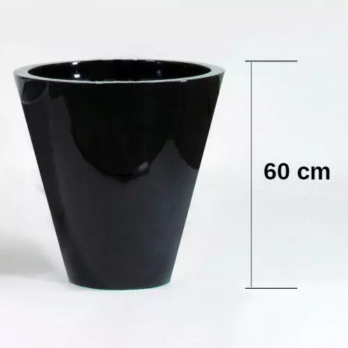 Vaso PRINCE Laccato lucido : Colore Nero - H. 60 cm