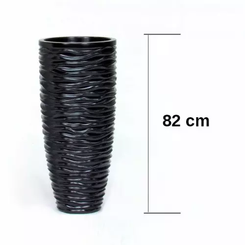 Vaso QUAKE laccato Opaco : Nero Opaco