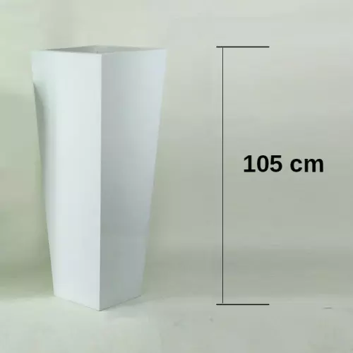 Vaso HORUS laccato lucido : Colore Bianco - H. 105 cm
