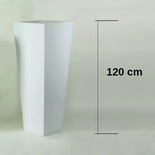 Vaso HORUS laccato lucido : Colore Bianco - H. 120 cm