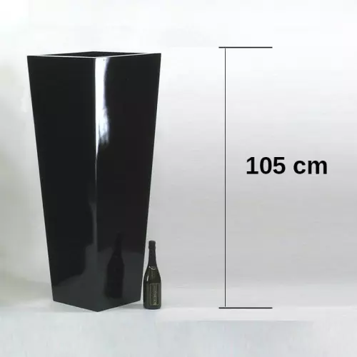 Vaso HORUS laccato lucido : Colore Nero - H. 105 cm