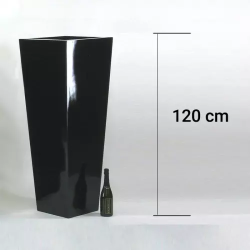 Vaso HORUS laccato lucido : Colore Nero - H. 120 cm