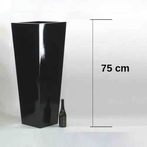 Vaso HORUS laccato lucido : Colore Nero - H. 75 cm