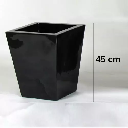 Vaso DUKE Laccato lucido : Colore Nero - H. 45 cm