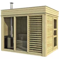 Sauna finlandese tradizionale da esterno ARES 2-5 posti con spogliatoio