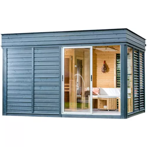 Sauna finlandese tradizionale da esterno ARES 5-6 posti con spogliatoio