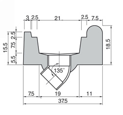 Bordo sfioratore Standard  dritto con piletta