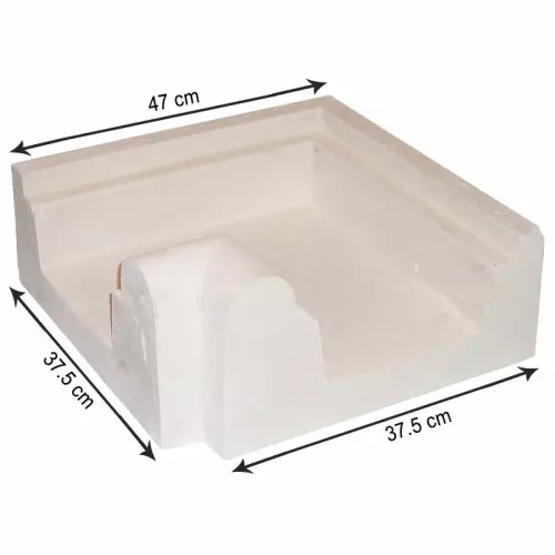 Canalina per bordo sfioratore Standard ALLEGGERITO ANGOLO RETTO 47 x 47 x h 18.5 cm per piscina