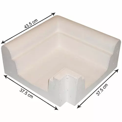Canalina per bordo sfioratore Standard ALLEGGERITO ANGOLO ROVESCIO 43.5 x 43.5 x h 18.5 cm per piscina
