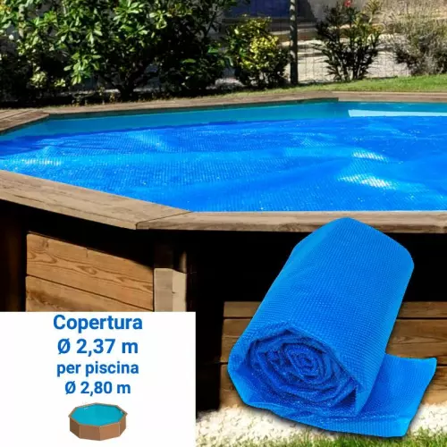 Copertura Isotermica a bolle Ø 2,37 m per piscine in legno Gre di Ø 2,80 m