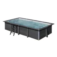 Piscina in legno composito WPC WOOD 6,06 x 3,26 h.1,24 m