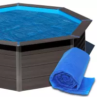Copertura Isotermica a bolle per piscine Gre in legno composito WPC WOOD