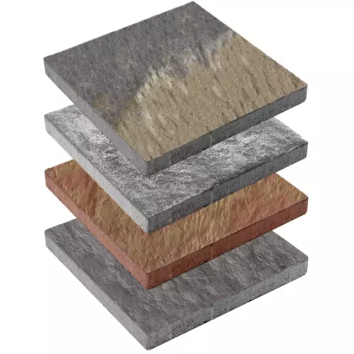 Lastra in pietra ricostruita ARDESIA Autentika 40x40 h 4,2 cm per pavimentazione