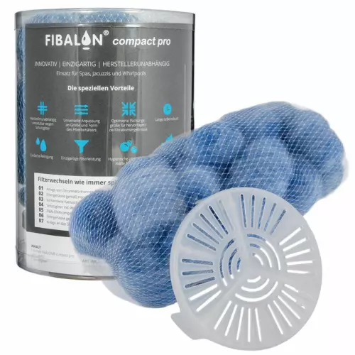 Carica filtrante FIBALON COMPACT PRO 8 Micron con griglia, per filtri a cartuccia