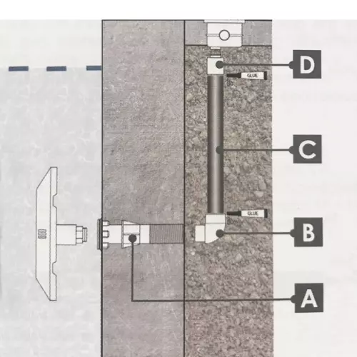 Kit installazione proiettore mini o piatto per piscina in cemento