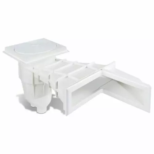 Skimmer sfioratore ad angolo sinistro Aqua in ABS per piscina in cemento senza liner PVC