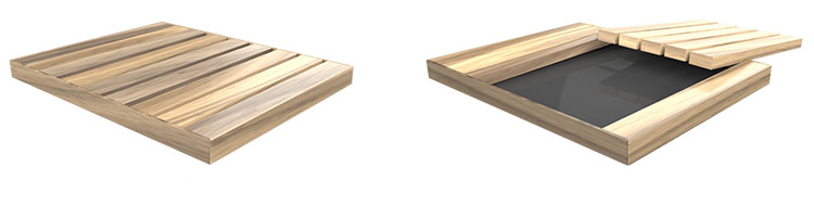 Base in legno Okum&Atilde;&uml; per docce da giardino