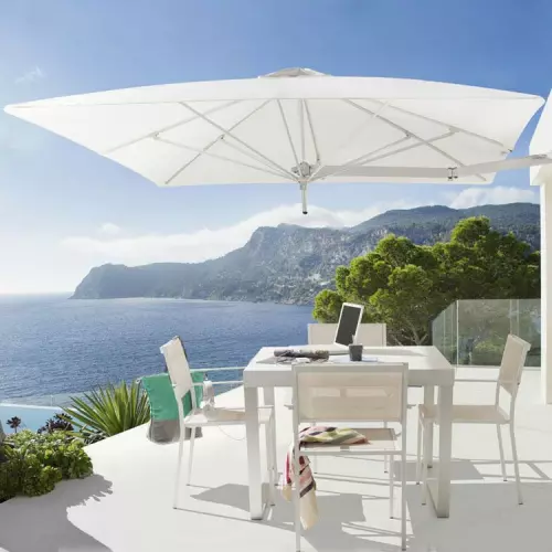 Ombrellone PARAFLEX 1,90 x 1,90 m con sostegno a muro NEO 2,00 m