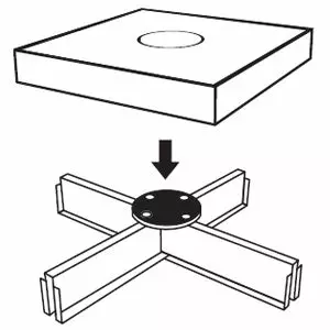 Crocera con coperchio per multipalo - per ombrelloni Umbrosa Paraflex