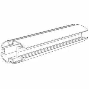 Palo singolo Umbrosa Paraflex 220 cm in alluminio anodizzato