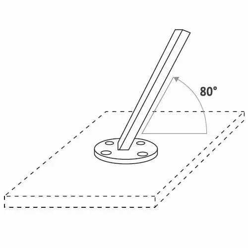 Base circolare 80° per fissaggio palo Ingenua