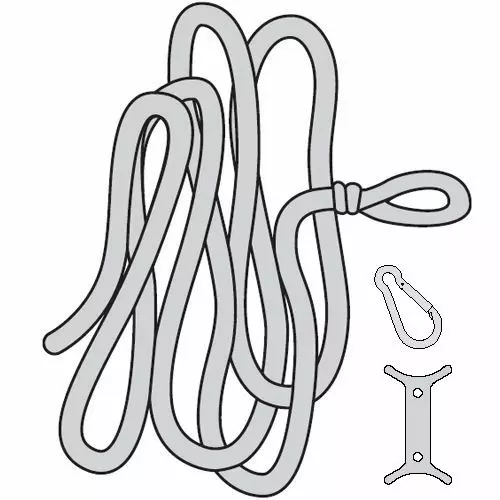 Corda supplementare 2 x 6 m per fissaggio vela Ingenua