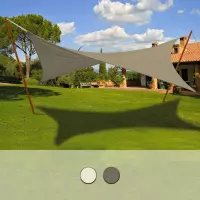 Vela ombreggiante in poliestere con tiranti, rettangolare 5x4 m