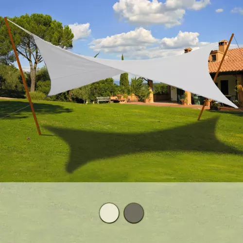 Vela ombreggiante in poliestere con tiranti, quadrata 3x3 m